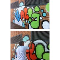 Graffiti removing, Angola consulate - Faro, Portugal